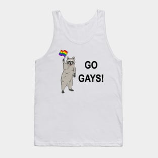 Go Gays! - Funny Raccoon Pride Meme Tank Top